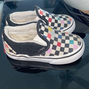 Vans Kids Multicolor Checkered Slip-On Sneakers